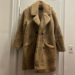 Lucky Brand tan teddy bear coat